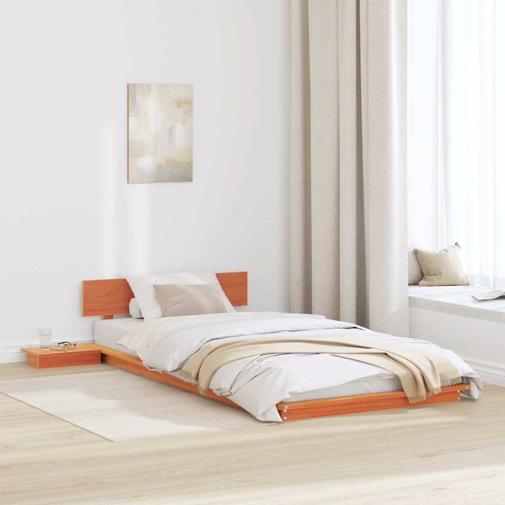 Rám Postele Hnědá 80 X 200 Cm Dřevo