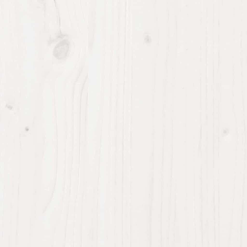 Rám Postele S Čelo Bílá 150 X 200 Cm Masivní Borové Dřevo