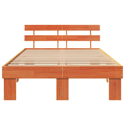 Rám Postele Voskově Hnědá 120 X 200 Cm Masivní Borové Dřevo