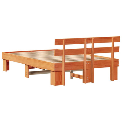 Rám Postele Voskově Hnědá 140 X 190 Cm Masivní Borové Dřevo