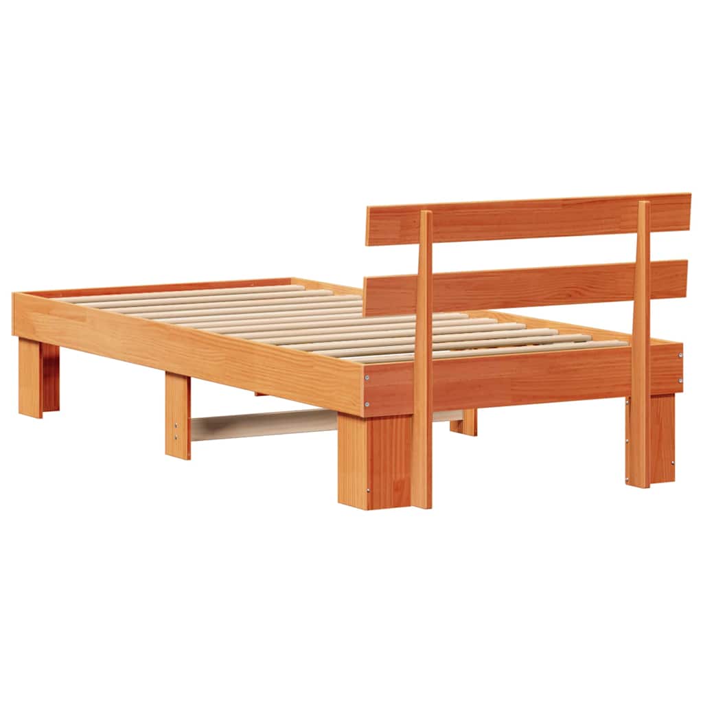 Rám Postele Voskově Hnědá 90 X 200 Cm Masivní Borové Dřevo