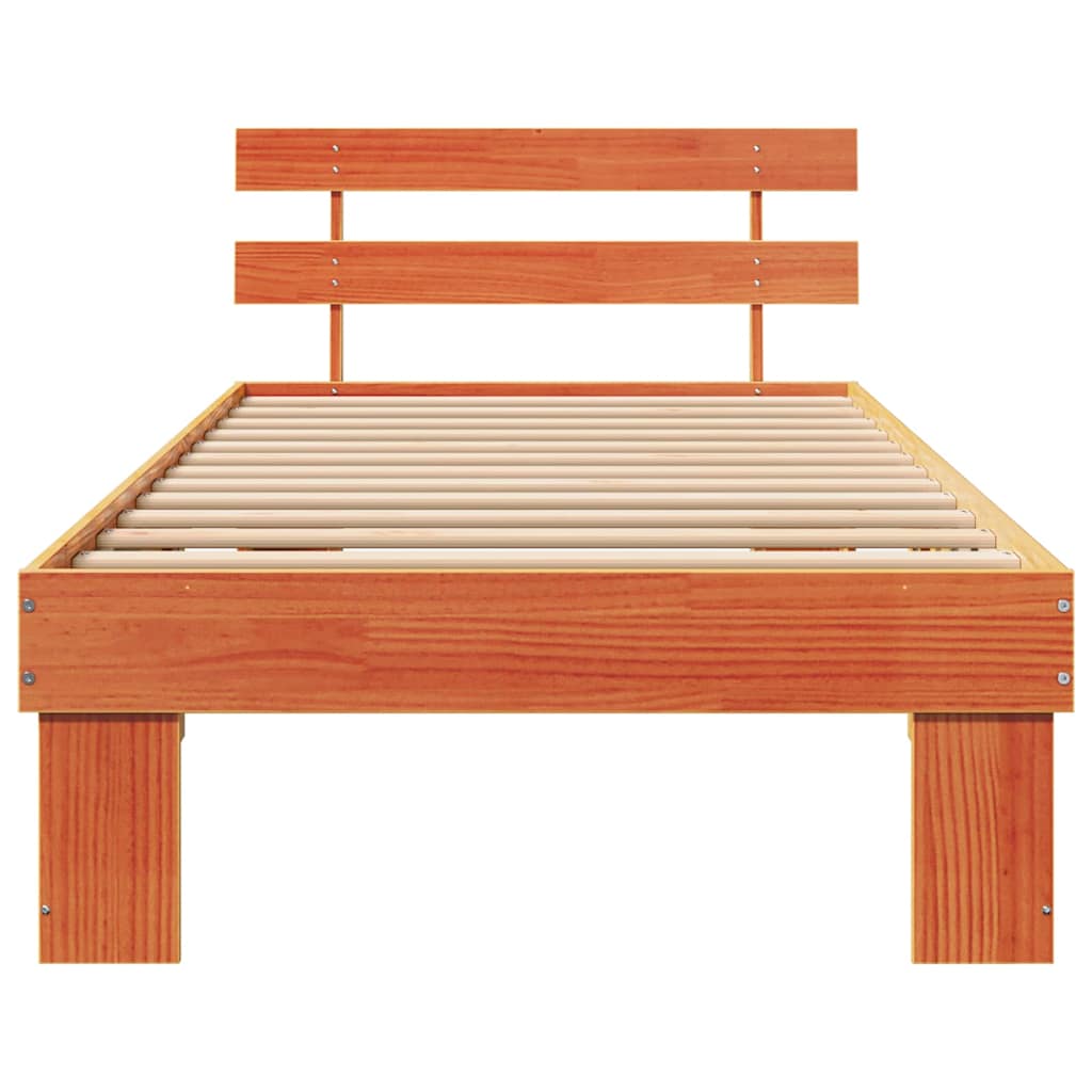 Rám Postele Voskově Hnědá 75 X 190 Cm Masivní Borové Dřevo