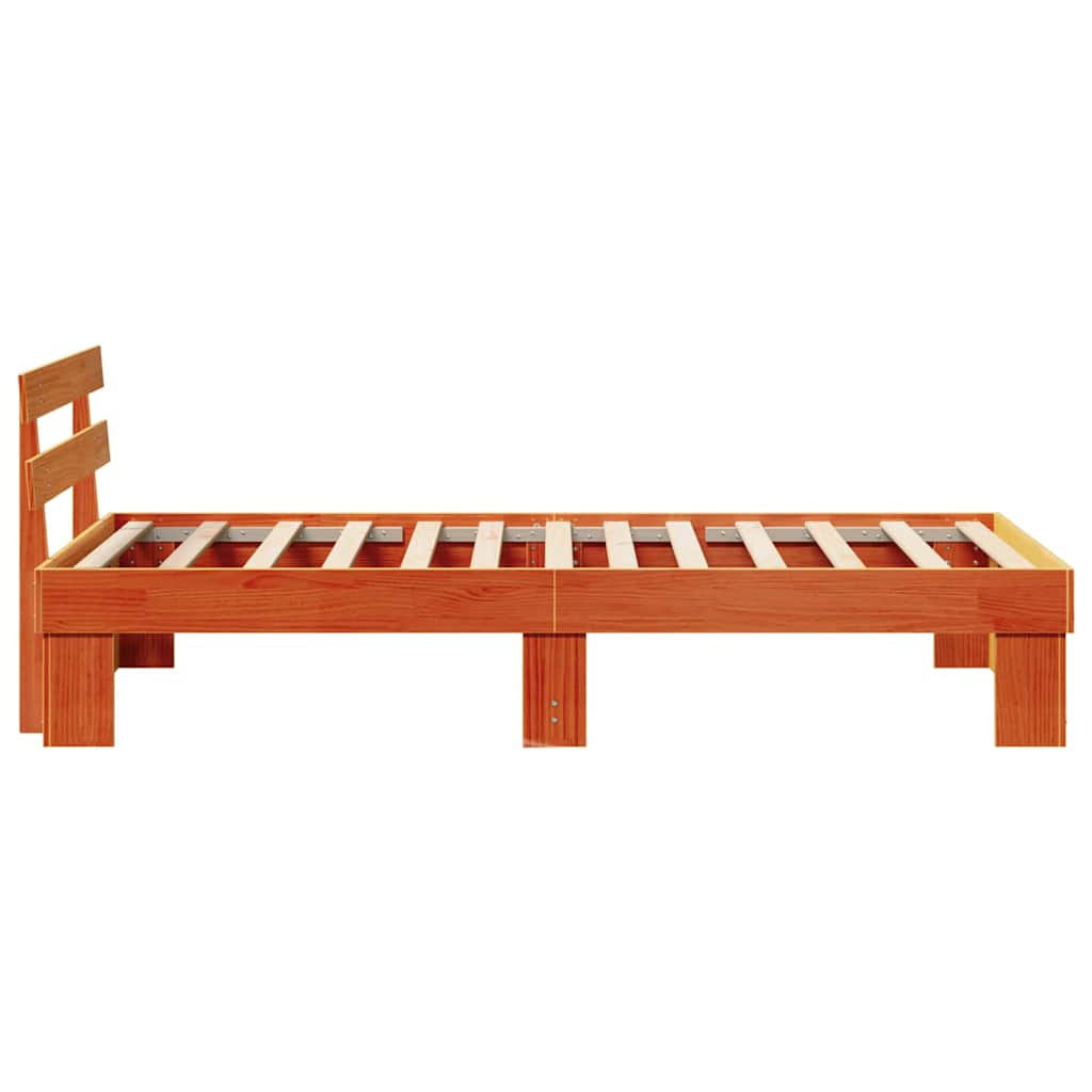 Rám Postele Voskově Hnědá 75 X 190 Cm Masivní Borové Dřevo