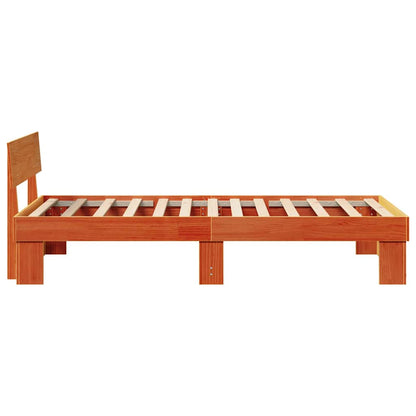 Rám Postele Voskově Hnědá 100 X 200 Cm Masivní Borové Dřevo