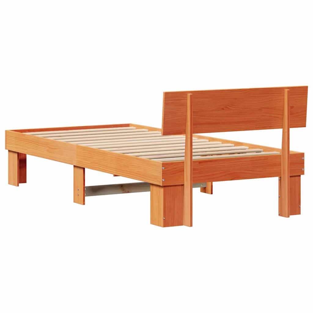 Rám Postele Voskově Hnědá 80 X 200 Cm Masivní Borové Dřevo