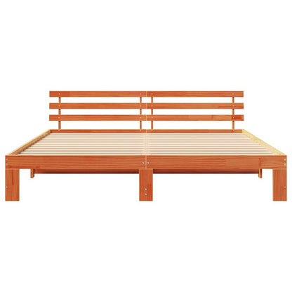 Rám Postele Voskově Hnědá 200 X 200 Cm Masivní Borové Dřevo