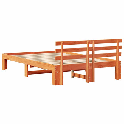 Rám Postele Voskově Hnědá 120 X 200 Cm Masivní Borové Dřevo