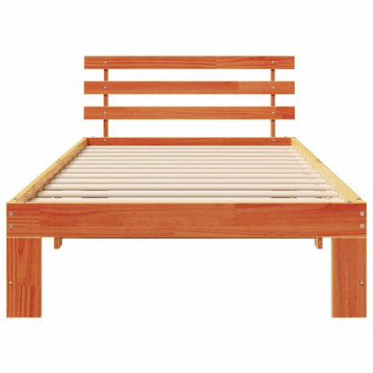 Rám Postele Voskově Hnědá 100 X 200 Cm Masivní Borové Dřevo