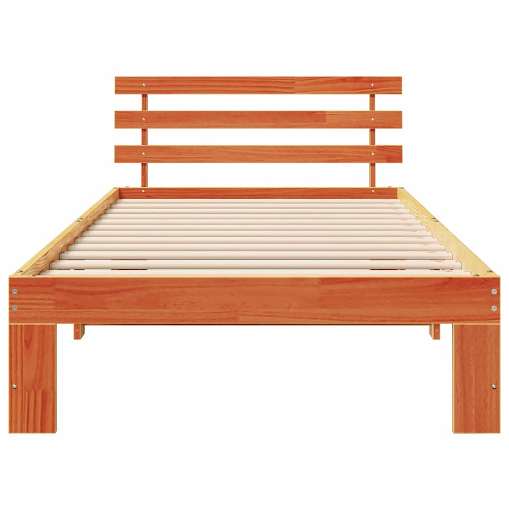 Rám Postele Voskově Hnědá 90 X 200 Cm Masivní Borové Dřevo