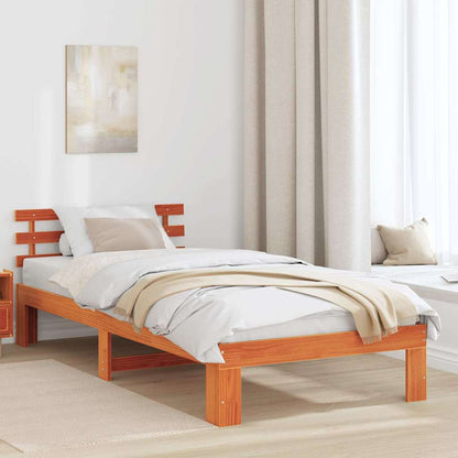 Rám Postele Voskově Hnědá 80 X 200 Cm Masivní Borové Dřevo