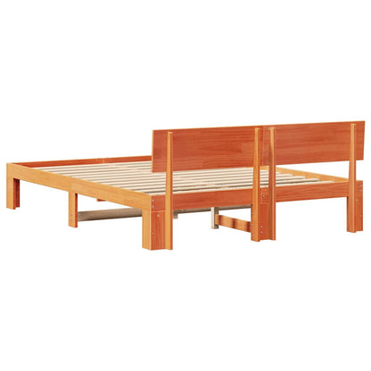 Rám Postele Voskově Hnědá 160 X 200 Cm Masivní Borové Dřevo