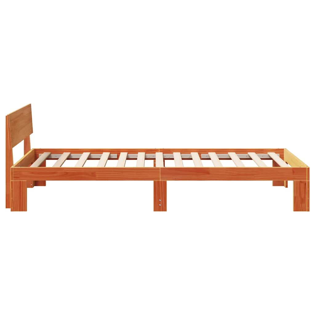 Rám Postele Voskově Hnědá 100 X 200 Cm Masivní Borové Dřevo