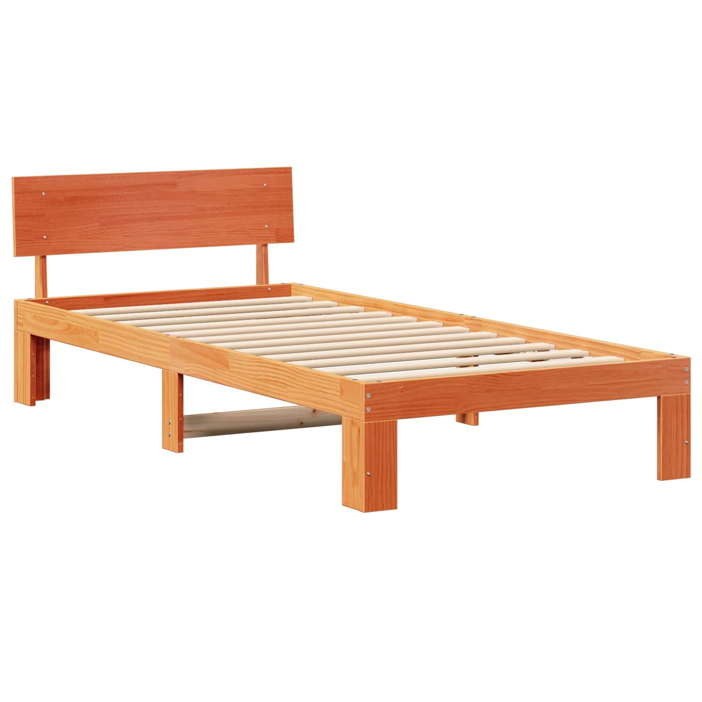 Rám Postele Voskově Hnědá 90 X 200 Cm Masivní Borové Dřevo
