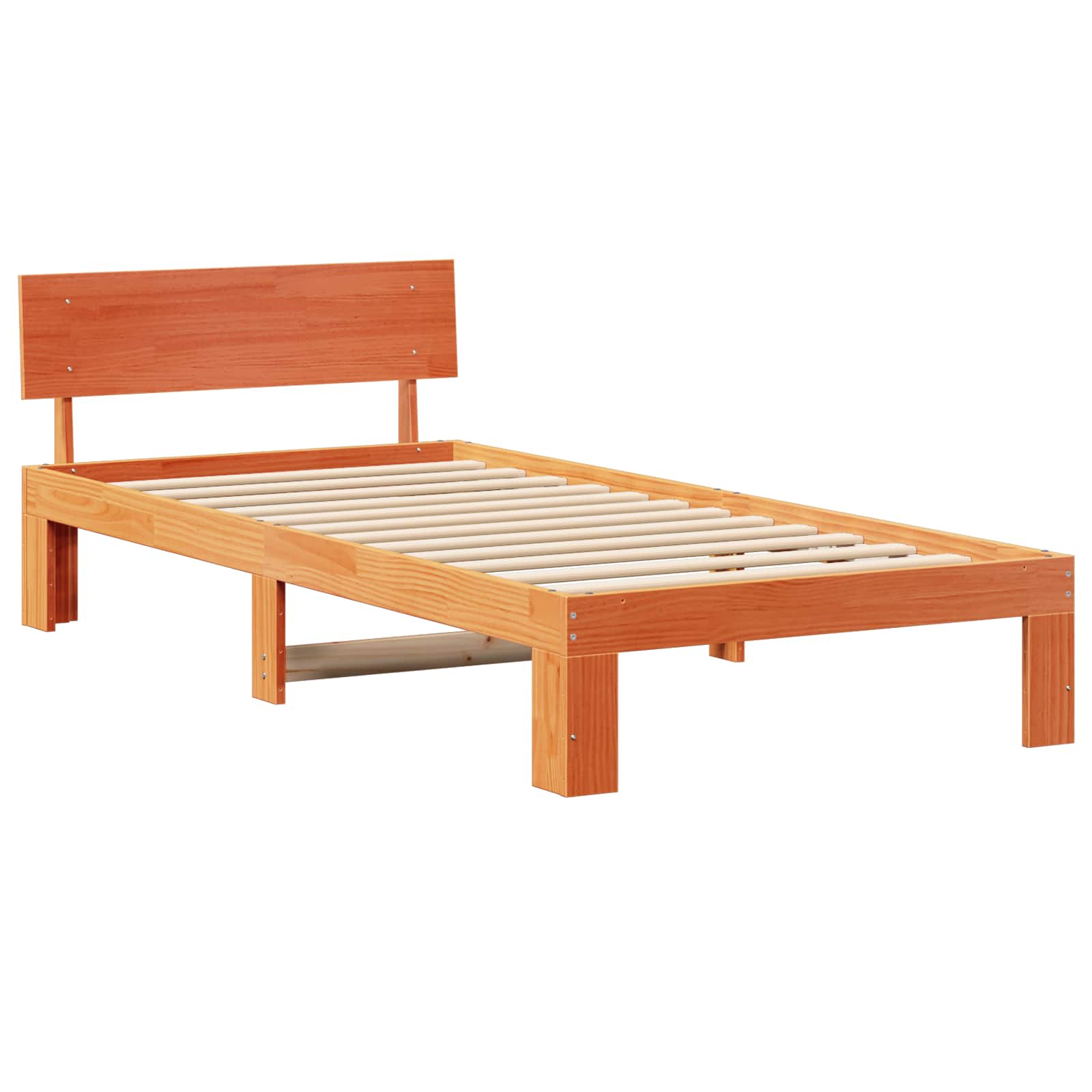 Rám Postele Voskově Hnědá 90 X 200 Cm Masivní Borové Dřevo