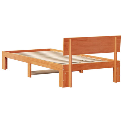Rám Postele Voskově Hnědá 90 X 200 Cm Masivní Borové Dřevo