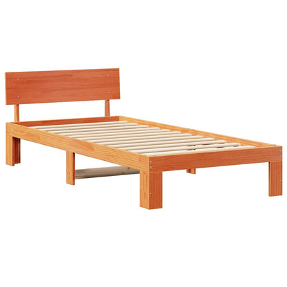 Rám Postele Voskově Hnědá 75 X 190 Cm Masivní Borové Dřevo