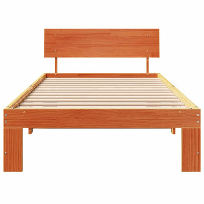 Rám Postele Voskově Hnědá 75 X 190 Cm Masivní Borové Dřevo