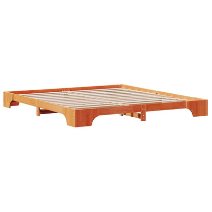 Rám Postele Voskově Hnědá 200 X 200 Cm Masivní Borové Dřevo