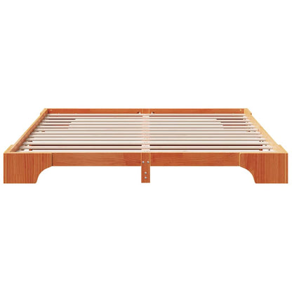 Rám Postele Voskově Hnědá 200 X 200 Cm Masivní Borové Dřevo