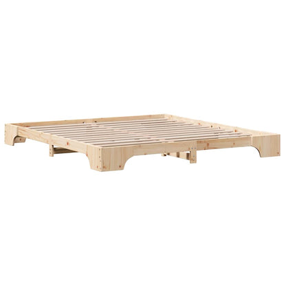 Rám Postele Přírodní 180 X 200 Cm Masivní Borové Dřevo