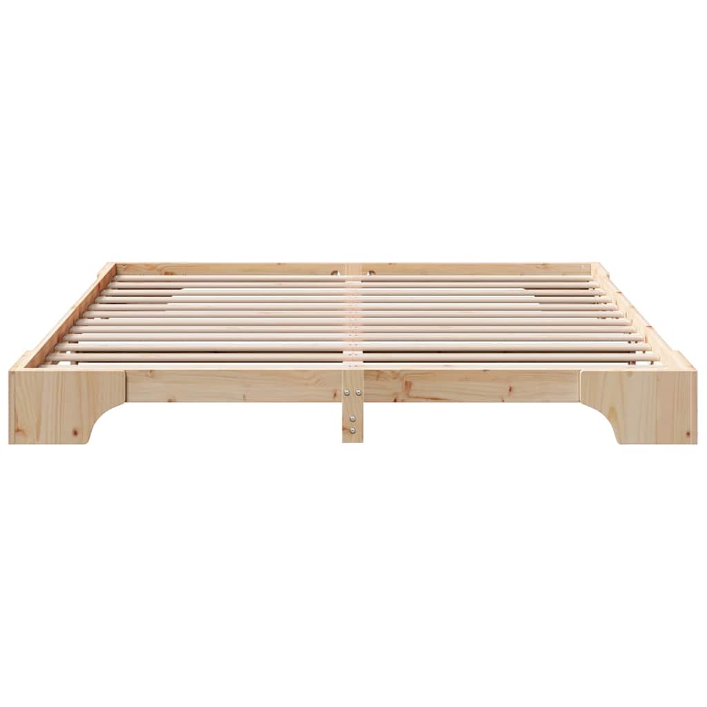 Rám Postele Přírodní 180 X 200 Cm Masivní Borové Dřevo