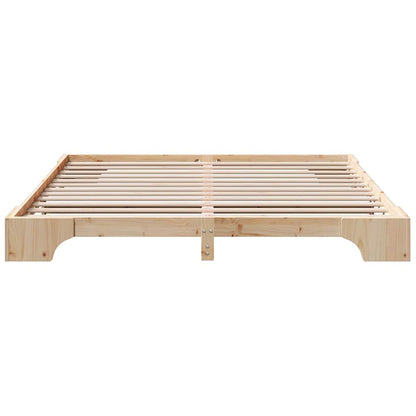 Rám Postele Přírodní 180 X 200 Cm Masivní Borové Dřevo