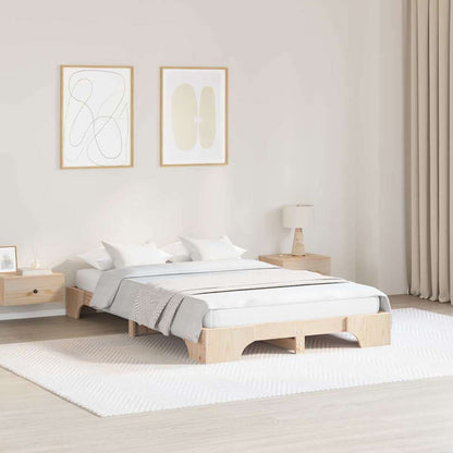Rám Postele Přírodní 120 X 200 Cm Masivní Borové Dřevo