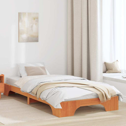 Rám Postele Voskově Hnědá 80 X 200 Cm Masivní Borové Dřevo