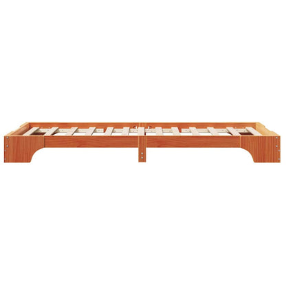 Rám Postele Voskově Hnědá 80 X 200 Cm Masivní Borové Dřevo