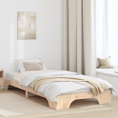 Rám Postele Přírodní 90 X 190 Cm Masivní Borové Dřevo