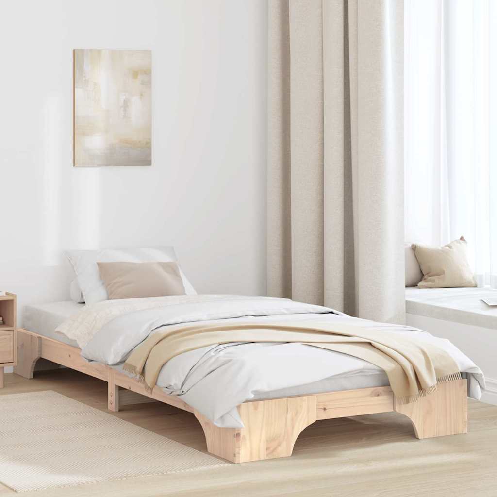 Rám Postele Přírodní 75 X 190 Cm Masivní Borové Dřevo