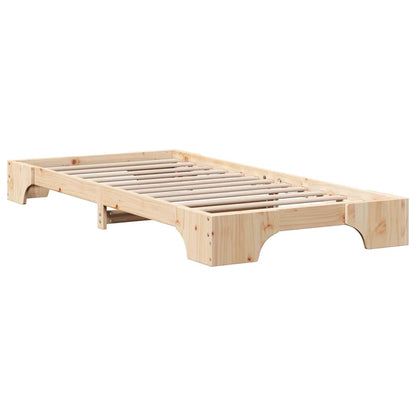 Rám Postele Přírodní 75 X 190 Cm Masivní Borové Dřevo
