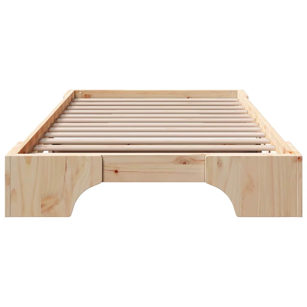 Rám Postele Přírodní 75 X 190 Cm Masivní Borové Dřevo