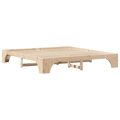 Rám Postele Přírodní 180 X 200 Cm Masivní Borové Dřevo