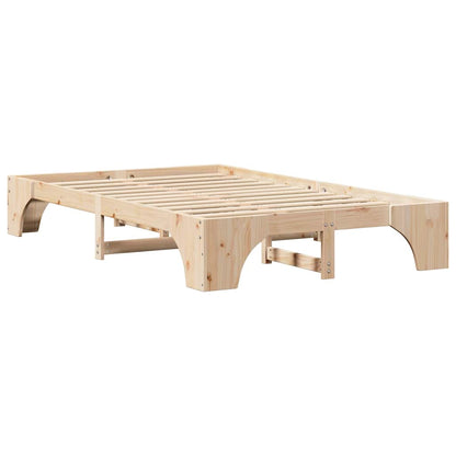Rám Postele Přírodní 120 X 200 Cm Masivní Borové Dřevo