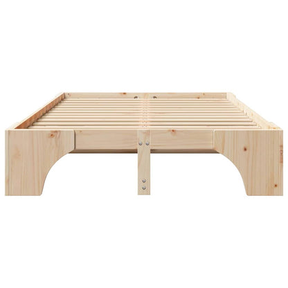 Rám Postele Přírodní 120 X 200 Cm Masivní Borové Dřevo
