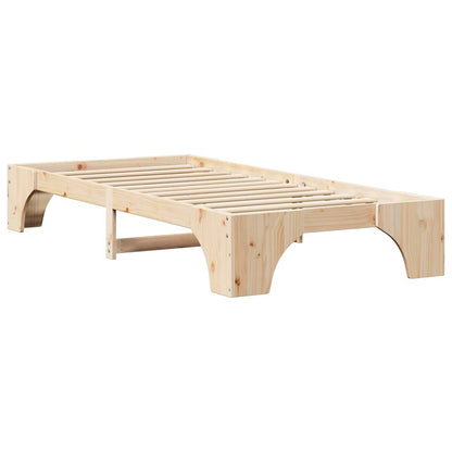 Rám Postele Přírodní 100 X 200 Cm Masivní Borové Dřevo