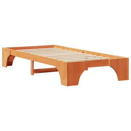 Rám Postele Voskově Hnědá 100 X 200 Cm Masivní Borové Dřevo