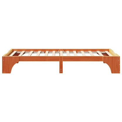 Rám Postele Voskově Hnědá 100 X 200 Cm Masivní Borové Dřevo