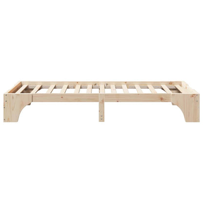 Rám Postele Přírodní 90 X 190 Cm Masivní Borové Dřevo