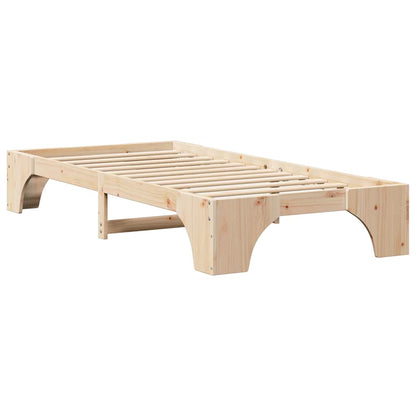 Rám Postele Přírodní 75 X 190 Cm Masivní Borové Dřevo