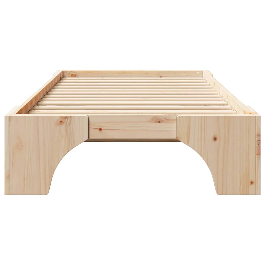 Rám Postele Přírodní 75 X 190 Cm Masivní Borové Dřevo