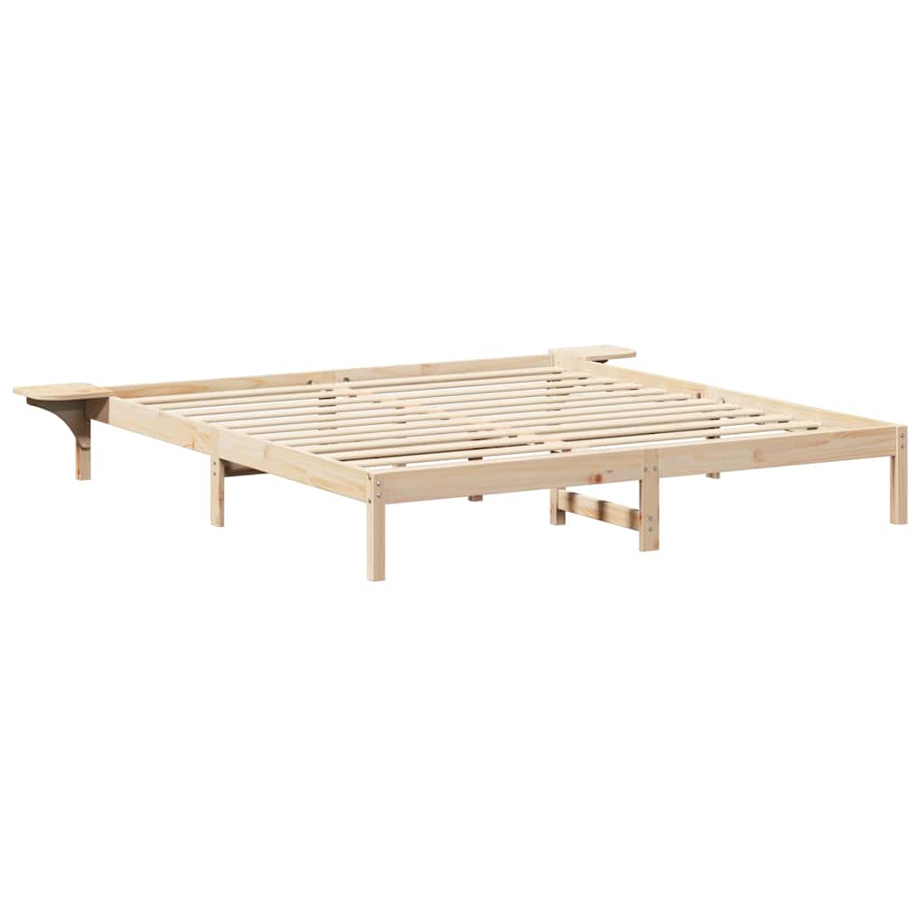 Rám Postele Přírodní 200 X 200 Cm Masivní Borové Dřevo