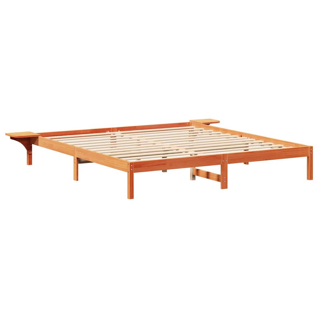 Rám Postele Voskově Hnědá 200 X 200 Cm Masivní Borové Dřevo