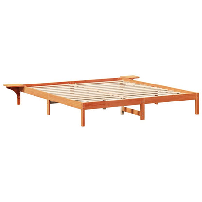 Rám Postele Voskově Hnědá 200 X 200 Cm Masivní Borové Dřevo