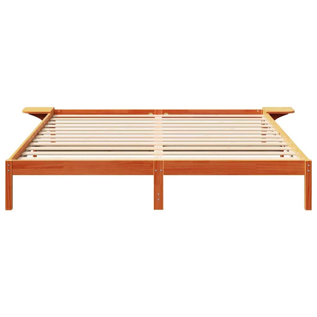 Rám Postele Voskově Hnědá 200 X 200 Cm Masivní Borové Dřevo