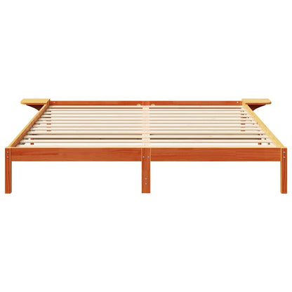 Rám Postele Voskově Hnědá 200 X 200 Cm Masivní Borové Dřevo