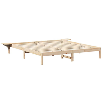 Rám Postele Přírodní 180 X 200 Cm Masivní Borové Dřevo
