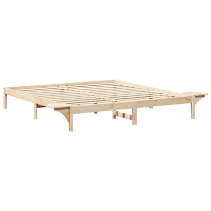 Rám Postele Přírodní 180 X 200 Cm Masivní Borové Dřevo