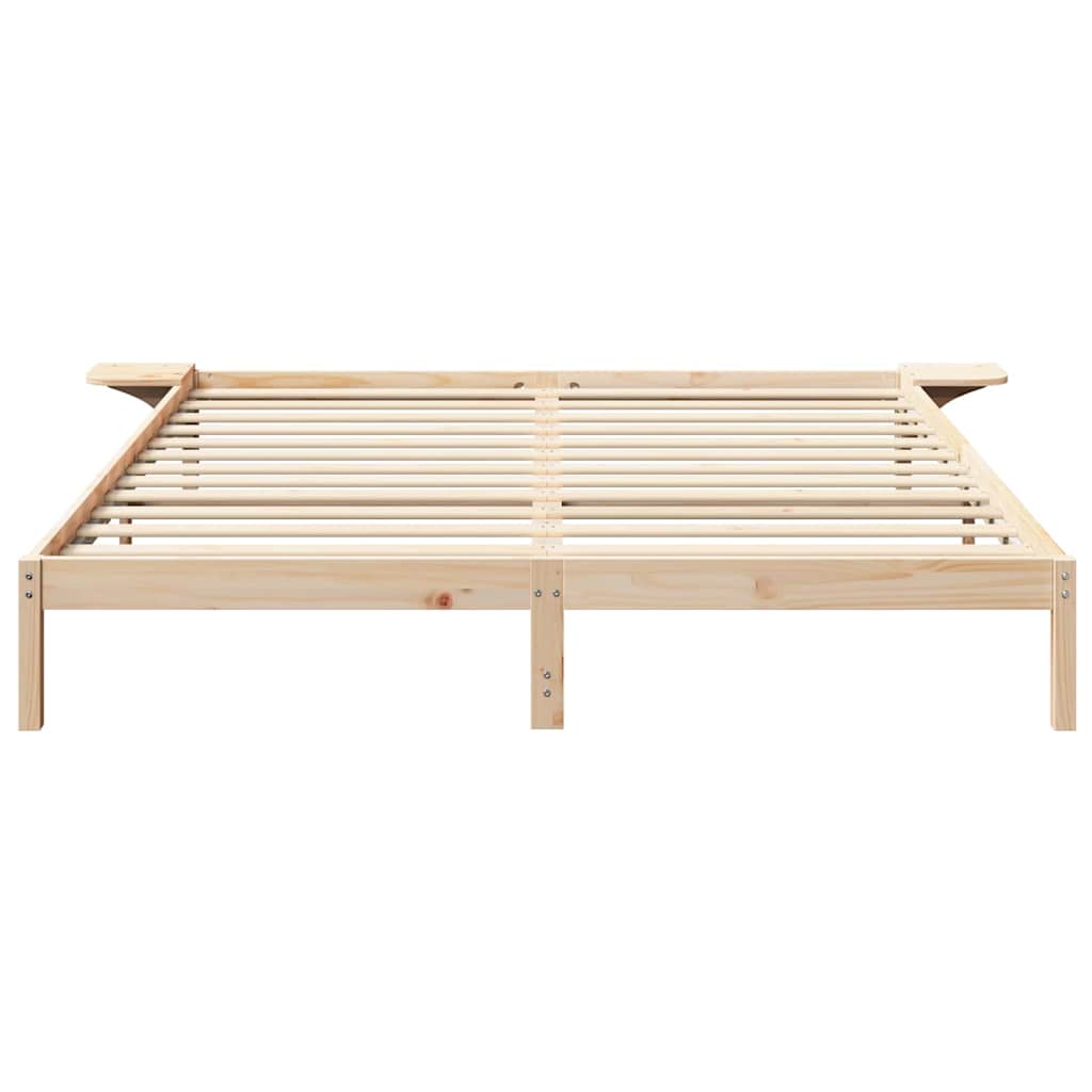 Rám Postele Přírodní 180 X 200 Cm Masivní Borové Dřevo